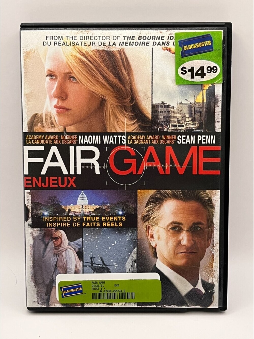Fair Game DVD Canadian Bilingual Naomi Watts Drama Doug Liman